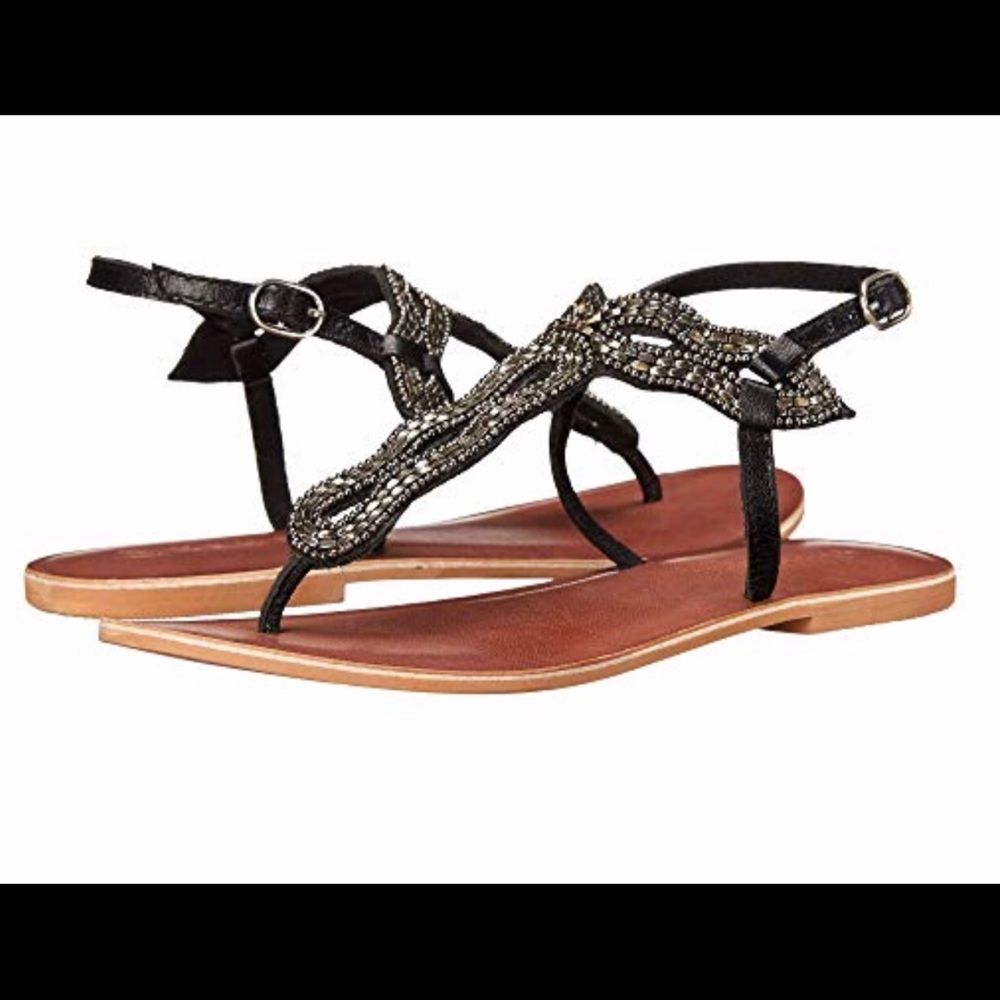 Roper brown leather thong sandals.